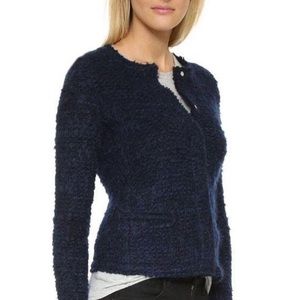 IRO Blue Buckle Snap Front Billa Jacket